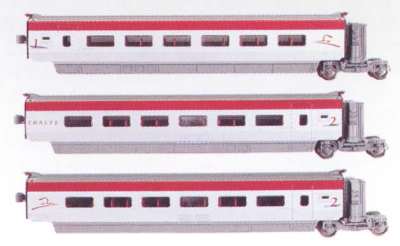 Mehano T677 Coffret Thalys TGV wagon R3, R6, R7 AC Die cast 