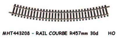 Mondial Hobby TR443208 12 RAILS COURBES R457mm 30dHO Maquettes 
