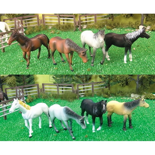 New Farmsland Models 74034 Set de 8 chevaux Die cast 