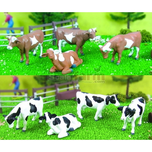 New Farmsland Models 74044 Set de 8 vaches Die cast 1:32