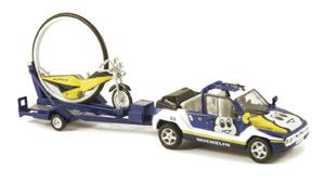 Norev 880011 MEGANE LOIS avec MOTO ROUE MICHELIN Miniatures 1:43