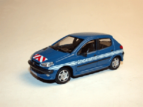 Oliex 45720 Peugeot 206 GENDARMERIE 2ÉME VERSION Miniatures 1:43