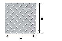 Plastruct PS154 PLAQ.LOSANGE 300x175mm X2 /16 Plastic models 
