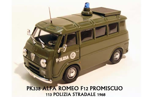 Progettok PK338 ALFA ROMEO F12 PROMISCUO 113 Police STRADALE 1968 Die cast 1:43