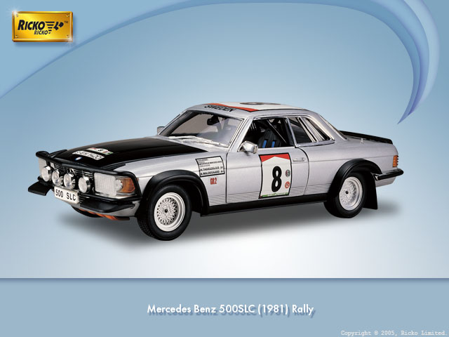 Ricko 32104 Mercedes Benz 500 SLC RALLY 1981 Die cast 1:18