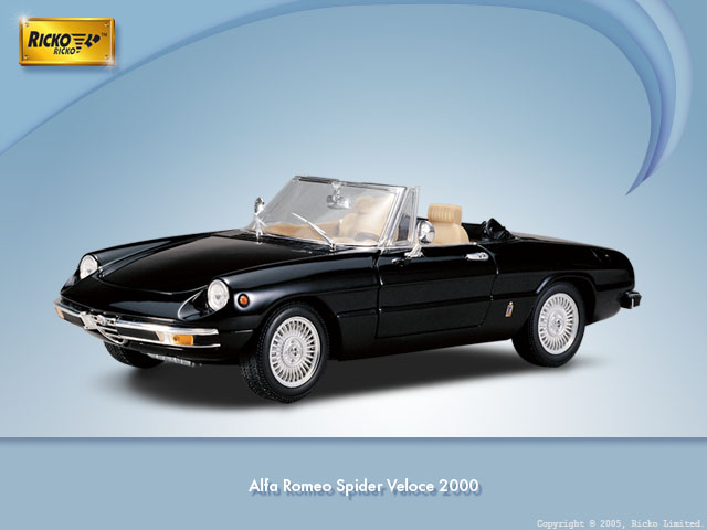 Ricko 32107 ALFA-ROMEO SPIDER VELOCE 2000 1972 Miniatures 1:18