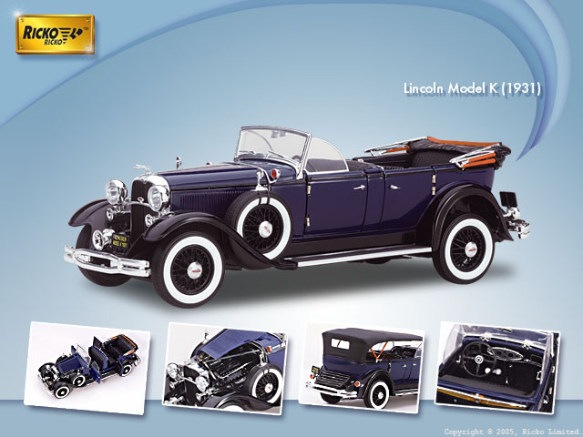 Ricko 32120 LINCOLN MODEL K 1931 Die cast 1:18 Ricko 32120 LINCOLN MODEL K 1931 Die cast 1:18