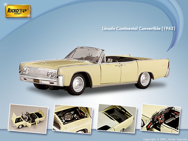 Ricko 32122 LINCOLN CONTINENTALE 1963 Die cast 1:18 Ricko 32122 LINCOLN CONTINENTALE 1963 Die cast 1:18