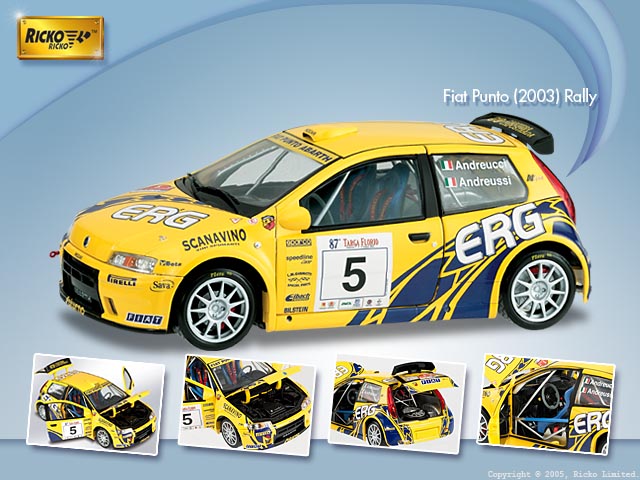 Ricko 32128 Fiat Punto RALLY 2000 Die cast 1:18 Ricko 32128 Fiat Punto RALLY 2000 Die cast 1:18