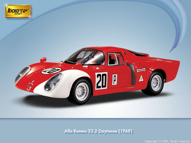 Ricko 32132 ALFA-ROMEO 33.2 DAYTONA Miniatures 1:18 Ricko 32132 ALFA-ROMEO 33.2 DAYTONA Miniatures 1:18