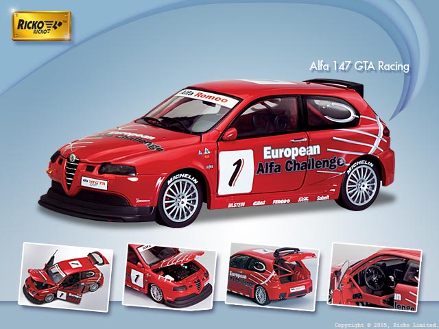 Ricko 32156 ALFA Romeo 147 GTA Racing Die cast 1:18