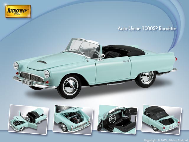 Ricko 32157 AUTO UNION 1000 SP Miniatures 1:18