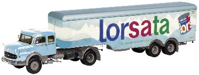 Schuco 03596 Mercedes Benz LS 1620 SEMI REMORQUE LORSAT Miniatures 1:43 Schuco 03596 Mercedes Benz LS 1620 SEMI REMORQUE LORSAT Miniatures 1:43