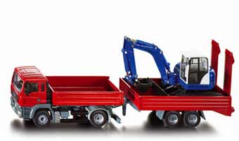 Siku 3920 Camion benne avec excavatrice Miniatures 1:55