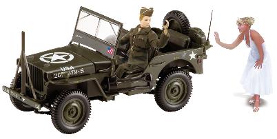 Solido 118201 JEEP WILLYS avec GI et PIN UP Miniatures 1:10 Solido 118201 JEEP WILLYS avec GI et PIN UP Miniatures 1:10
