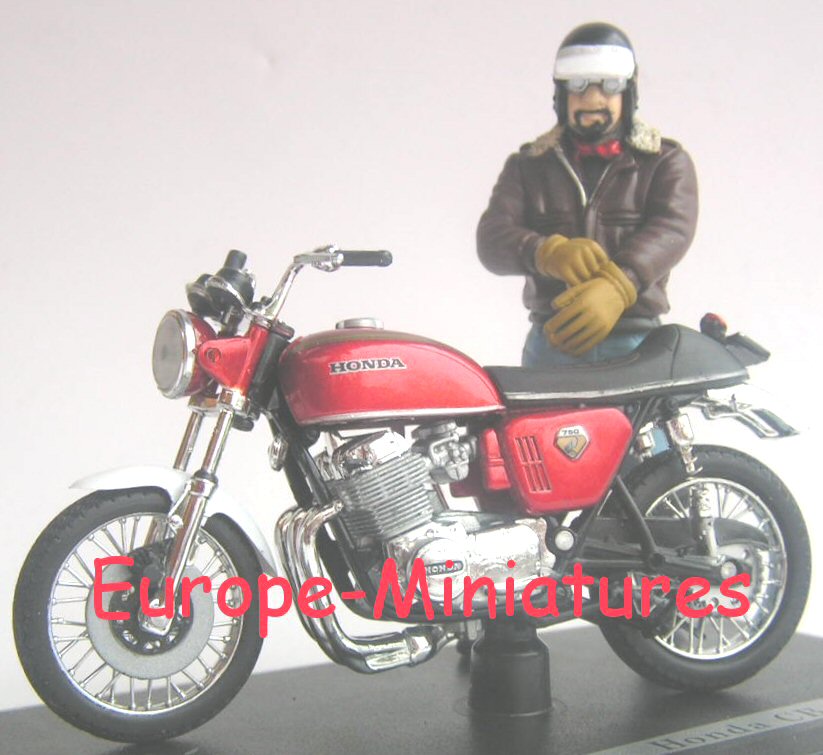 HONDA CB 750 avec FIGURINE EDOUARD BRACAME (JOE BAR TEAM)