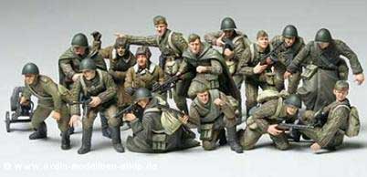 Tamiya 32521 - Set D'infanterie Russe Et équipage De Char WWII 1/48 - Neuf, Modèle Réduit