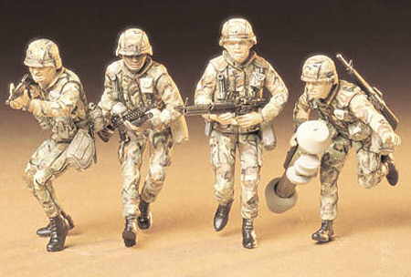 INFANTERIE MODERNE US 4 FIGURINES
