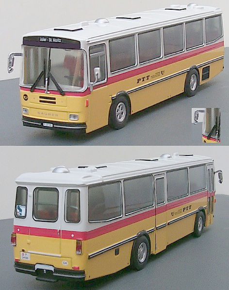 Tek-hoby 5401 SAURER 525-23 BUS POSTAL Miniatures 1:43