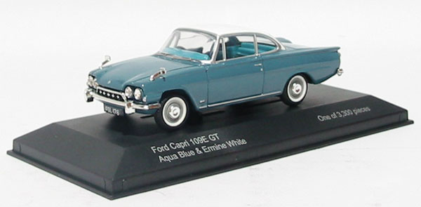 Vanguards 03406 Ford CAPRI 109 E GT [et] TOIT [blanc] Die cast 1:43