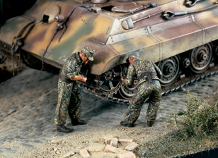 Equipage réparateur tank allemand WWII
