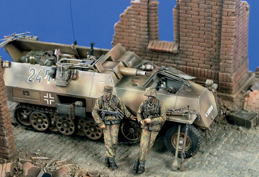 Verlinden 1371 BORD DE LA ROUTE ALLEMANDE WW2 Plastic models 